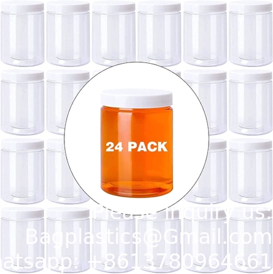 Containers With Lids Plastic Jars Containers For Slime With White Water-Tight Lids And Stickers Mini Storage For DIY