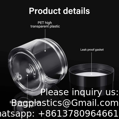 Plastic Pot Jars Round Clear Leak Proof Plastic Container Jars with Lid for Travel Storage, Eye Shadow, Nails, Paint