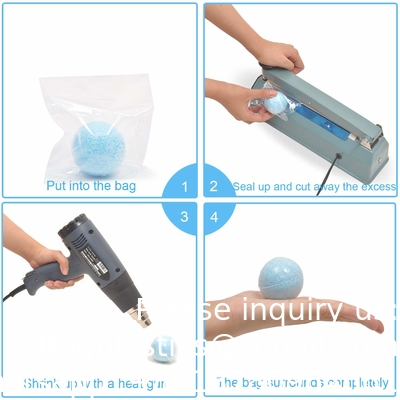 Shrink Wrap Bags, 4 x 4 inch, PVC Heat Shrink Wrap for Handmade Soaps Bath Bombs, Art Crafts and DIY Crafts