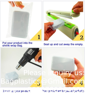 4X6 Shrink Wrap Bags 500 Pack For Soap Bar, Bath Bomb, Small Gift, Clear Heat Shrink Wrap/PVC Shrink Film Bags