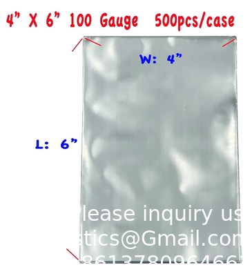 4X6 Shrink Wrap Bags 500 Pack For Soap Bar, Bath Bomb, Small Gift, Clear Heat Shrink Wrap/PVC Shrink Film Bags