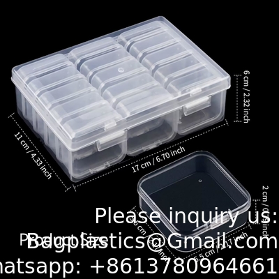 Organizer Storage Boxes - Small Plastic Storage Containers With Hinged Lids For Beads, Jewelry And Craft Supplies