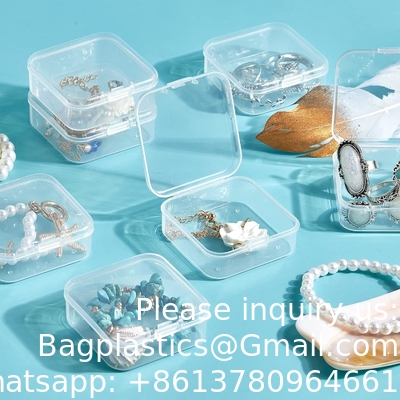Organizer Storage Boxes - Small Plastic Storage Containers With Hinged Lids For Beads, Jewelry And Craft Supplies