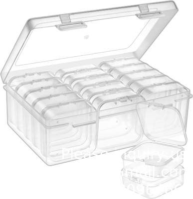 Organizer Storage Boxes - Small Plastic Storage Containers With Hinged Lids For Beads, Jewelry And Craft Supplies