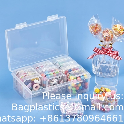 Organizer Storage Boxes - Small Plastic Storage Containers With Hinged Lids For Beads, Jewelry And Craft Supplies
