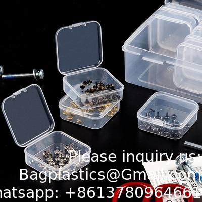 Organizer Storage Boxes - Small Plastic Storage Containers With Hinged Lids For Beads, Jewelry And Craft Supplies