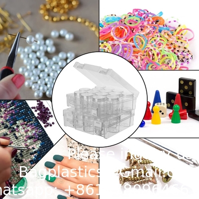Bead Organizer Box, Diamond Painting Storage Containers, 14 Slots Diamond Art Storage Case Clear Beads Organization