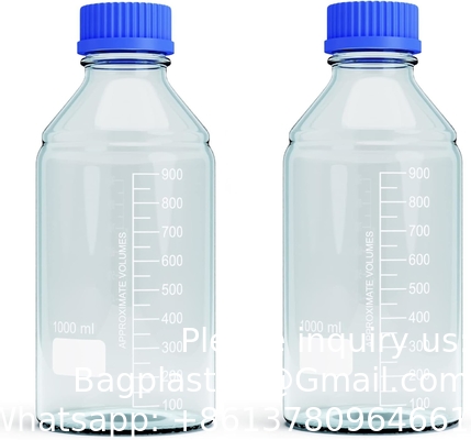 1000ml Storage Glass Bottles Round Media Storage Bottle – Borosilicate Glass Bottles – Safe Probe Storage Glass