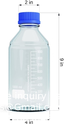 1000ml Storage Glass Bottles Round Media Storage Bottle – Borosilicate Glass Bottles – Safe Probe Storage Glass