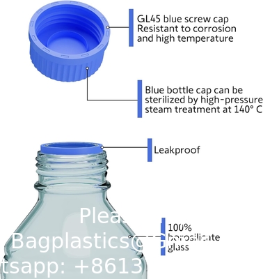 1000ml Storage Glass Bottles Round Media Storage Bottle – Borosilicate Glass Bottles – Safe Probe Storage Glass