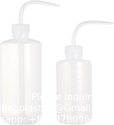 Chemical Wash Bottle, 2-Pack Plastic Safety Lab Squeeze Wash Bottle, LDPE With Narrow Mouth, 1000 Ml / 2 Bottle