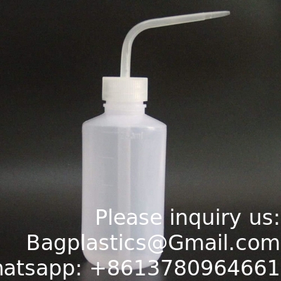 Chemical Wash Bottle, 2-Pack Plastic Safety Lab Squeeze Wash Bottle, LDPE With Narrow Mouth, 1000 Ml / 2 Bottle