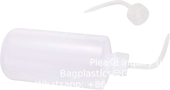 Chemical Wash Bottle, 2-Pack Plastic Safety Lab Squeeze Wash Bottle, LDPE With Narrow Mouth, 1000 Ml / 2 Bottle