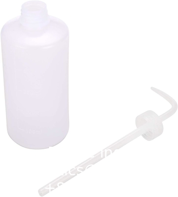 Chemical Wash Bottle, 2-Pack Plastic Safety Lab Squeeze Wash Bottle, LDPE With Narrow Mouth, 1000 Ml / 2 Bottle