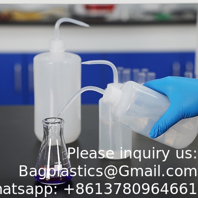 Chemical Wash Bottle, 2-Pack Plastic Safety Lab Squeeze Wash Bottle, LDPE With Narrow Mouth, 1000 Ml / 2 Bottle
