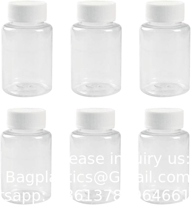 Laboratory Grade Polypropylene Wide Mouth Reagent Bottle, 2oz Plastic Empty Bottle Container With Cap