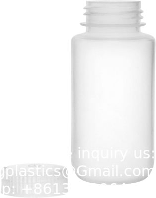 Laboratory Grade Polypropylene Wide Mouth Reagent Bottle, 2oz Plastic Empty Bottle Container With Cap