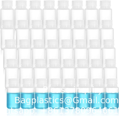 Laboratory Grade Polypropylene Wide Mouth Reagent Bottle, 2oz Plastic Empty Bottle Container With Cap