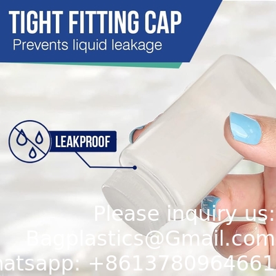 Laboratory Grade Polypropylene Wide Mouth Reagent Bottle, 2oz Plastic Empty Bottle Container With Cap