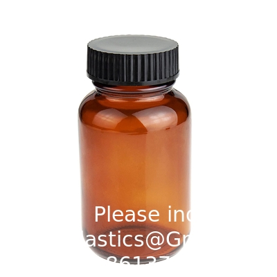 Glass Wide Mouth Packer Bottle, 4oz Amber, For Sampling, Packaging, Storage, Preservation Or Transport