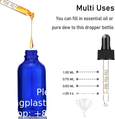 Dropper Bottle 2 Oz, Glass Eye Dropper Bottles For Essential Oils With Labels And Funnel, 2 Pack Tincture Bottles