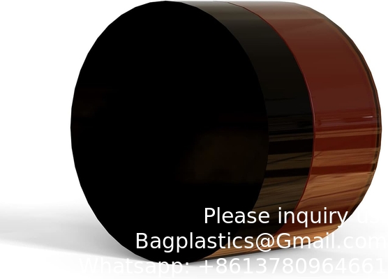 Amber Plastic Jars With Lids And Labels, 12 Pack Empty Brown Cosmetic Containers For Beauty Products,Body Butter