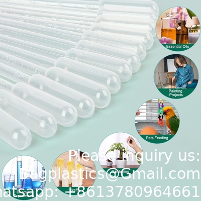 Disposable Plastic Transfer Graduated Pipettes, Clear Dropper for Essential Oils, Water Testing, Lab, DIY Art