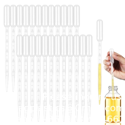 Disposable Plastic Transfer Graduated Pipettes, Clear Dropper for Essential Oils, Water Testing, Lab, DIY Art