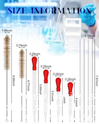 Lab Glassware Set Beaker Flask Cylinder Set Includes Erlenmeyer Flasks, Glass Beakers, Graduated Measuring Cylinders