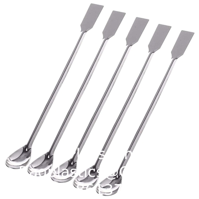 Stainless Steel Lab Spatula Micro Scoop Reagent Laboratory Mixing Spatula 22cm Long Sampling Spoon