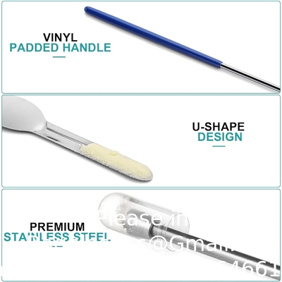 Science Lab Micro Spatula Tweezer Sampler Set, Stainless Steel MutliPurpose Laboratory Sampling Mixing Pipette Set