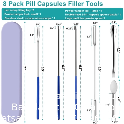 Science Lab Micro Spatula Tweezer Sampler Set, Stainless Steel MutliPurpose Laboratory Sampling Mixing Pipette Set