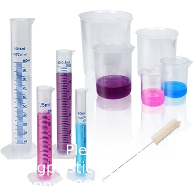 Plastic Graduated Cylinders And Beakers 5 Pipettes, 10ml 25ml 50ml 100ml Cylinders, 50ml 100ml 250ml 500ml 1000ml