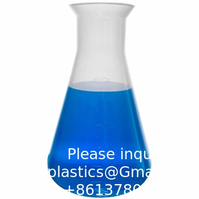 1000ml Plastic Erlenmeyer Flask With Screw Caps, 2 Pack Narrow Mouth Conical Flask For Laboratory, Clear