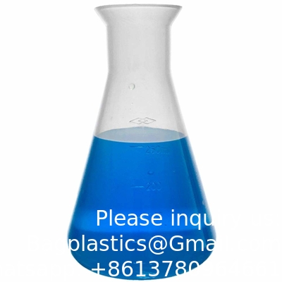 1000ml Plastic Erlenmeyer Flask With Screw Caps, 2 Pack Narrow Mouth Conical Flask For Laboratory, Clear