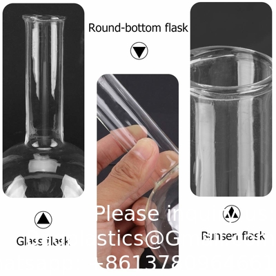 Plastic Flask Flat Bottom Boiling Flask Glass Flask Round-Bottom Flask Narrow Mouth Flask For Lab Scientific Class