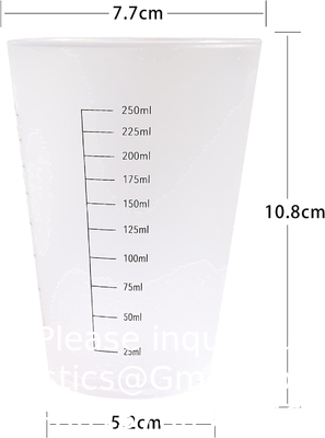8oz Reusable Plastic Measuring Cups Liquid Paint Mixing Measure Cups For Kitchen Cooking