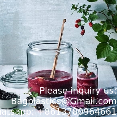 Glass Cookie Jars Labels Marker Gallon Canister Sets For Kitchen Counter With Airtight Lids, Sugar Packet Holder
