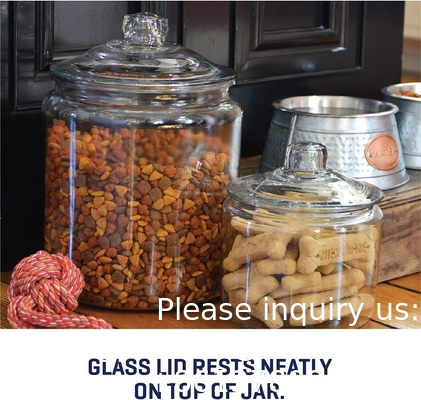 Glass Cookie Jars Labels Marker Gallon Canister Sets For Kitchen Counter With Airtight Lids, Sugar Packet Holder
