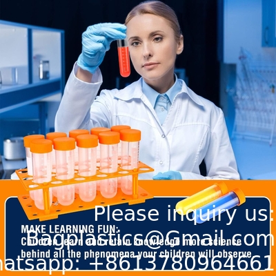 SCIENCE LAB Primary Science Jumbo Test Tubes With Stand, Set Of 10 Tubes, laboratory plasticware, lab tube for testing