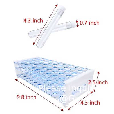 Plastic Test Tubes With Rack,16 X 100mm Tube With Caps Tubes Rack,Test Tube Set For Scientific Experiments