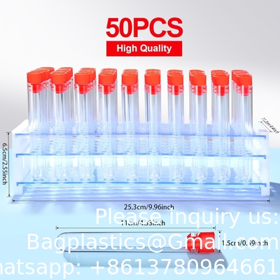 Clear Plastic Test Tubes With Caps And Holder Rack For Nurse Party Decorations Halloween Party Favors
