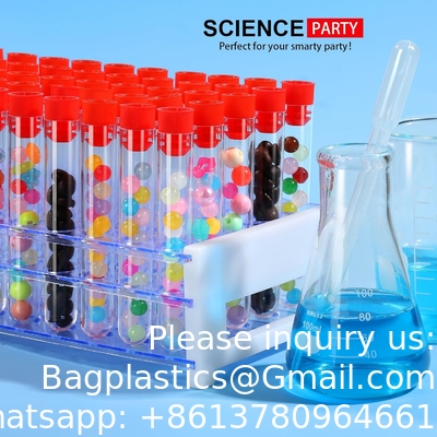 Clear Plastic Test Tubes With Caps And Holder Rack For Nurse Party Decorations Halloween Party Favors