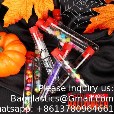 Clear Plastic Test Tubes With Caps And Holder Rack For Nurse Party Decorations Halloween Party Favors