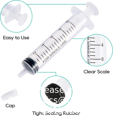 10ml Syringes 100 Pack Plastic Small Syringe with Tip Cap, Measuring Syringe, Oral Syringe Scientific Labs, Feeding