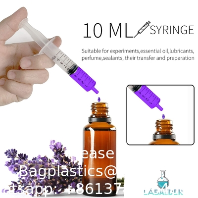 10ml Syringes 100 Pack Plastic Small Syringe with Tip Cap, Measuring Syringe, Oral Syringe Scientific Labs, Feeding