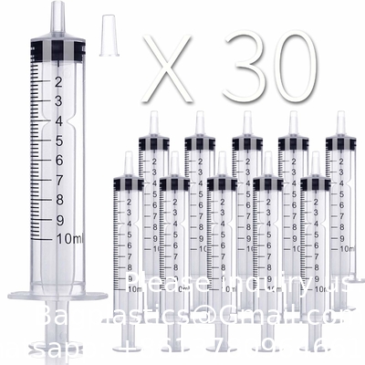 10ml Syringes 100 Pack Plastic Small Syringe with Tip Cap, Measuring Syringe, Oral Syringe Scientific Labs, Feeding