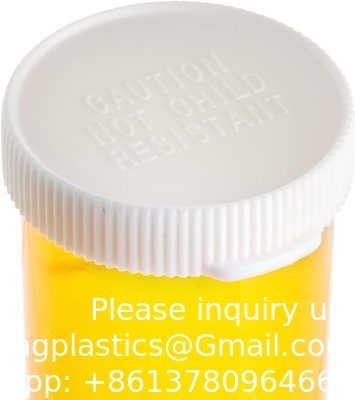 Empty Pill Bottles with Caps for Prescription Medication, 8-Dram Plastic Medicine Containers (Orange)