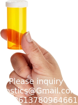Empty Pill Bottles with Caps for Prescription Medication, 8-Dram Plastic Medicine Containers (Orange)