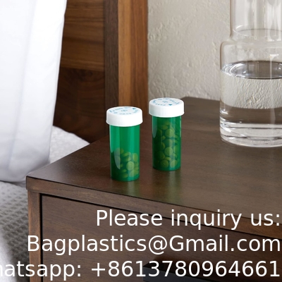 250 Pack Empty Pill Bottles with Caps, Plastic 13 Dram Medicine Vials for Prescription Medication, Supplements